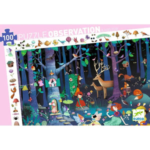 Puzzle d'observation - Forêt enchantée (100 pcs) - Casse-têtes by Djeco