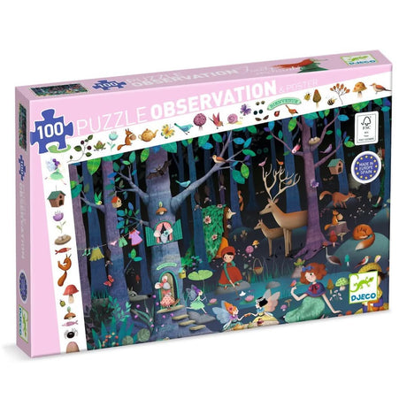 Puzzle d'observation - Forêt enchantée (100 pcs) - Casse-têtes by Djeco