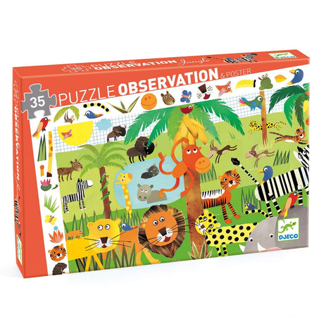 Puzzle d'observation - Jungle (35 pcs)-Casse-têtes-Djeco-Comme des Pirates