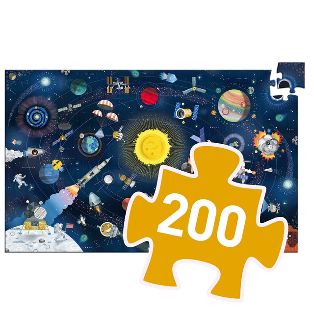 Puzzle d'observation - L'espace (200 pcs)-Casse-têtes-Djeco-Comme des Pirates