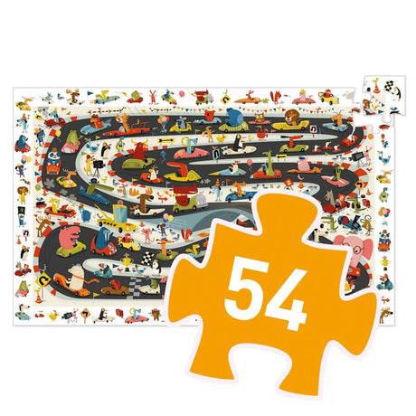 Puzzle d'observation - Rallye automobile (54 pcs)-Djeco-Comme des Pirates