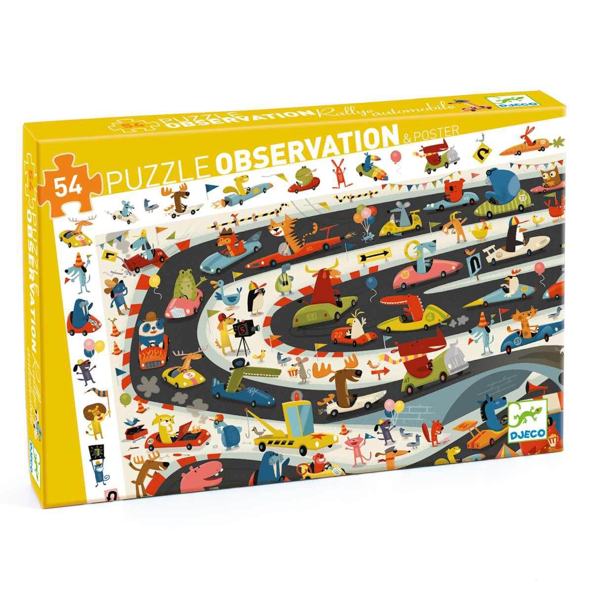 Puzzle d'observation - Rallye automobile (54 pcs)-Djeco-Comme des Pirates