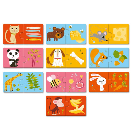 Puzzle duo - À table! (10 x 2 pcs) - Casse-têtes by Djeco