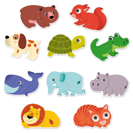 Puzzle duo - Animaux (10 x 2 pcs) - Casse-têtes by Djeco