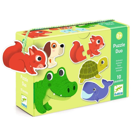 Puzzle duo - Animaux (10 x 2 pcs) - Casse-têtes by Djeco