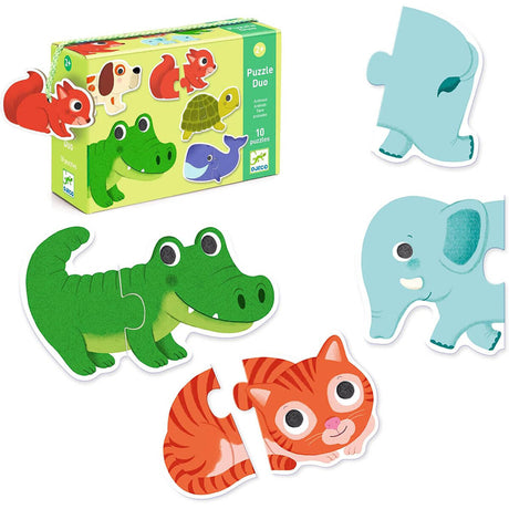 Puzzle duo - Animaux (10 x 2 pcs) - Casse-têtes by Djeco