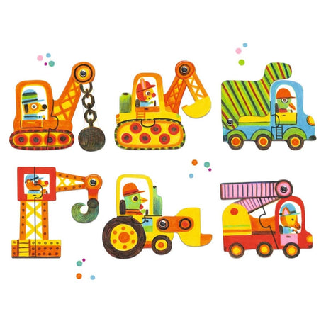 Puzzle Duo - Articulo Véhicules (6x2 pcs) - Casse-têtes by Djeco