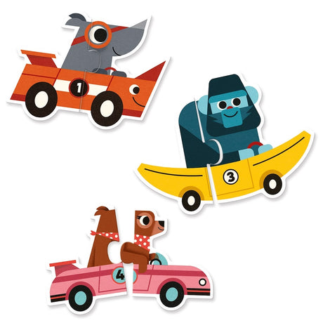 Puzzle duo - Bolides (10x2 pcs) - Casse-têtes by Djeco