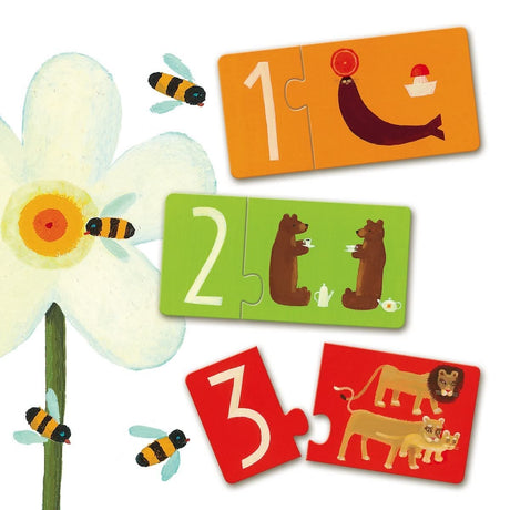 Puzzle Duo - Chiffres (10x2 pcs) - Casse-têtes by Djeco