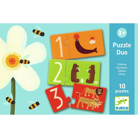 Puzzle Duo - Chiffres (10x2 pcs) - Casse-têtes by Djeco