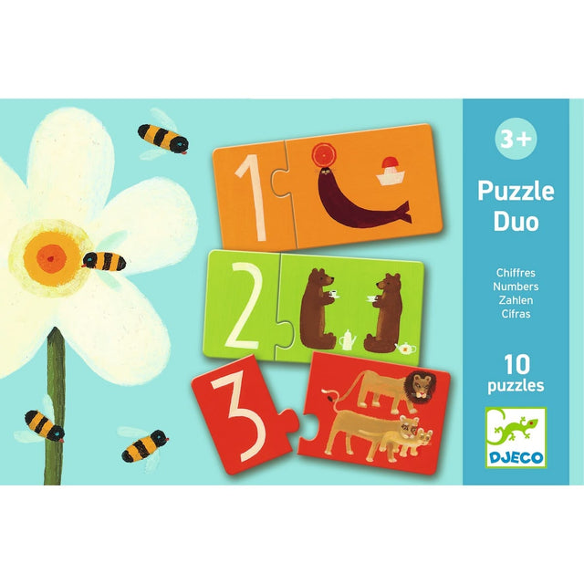 Puzzle Duo - Chiffres (10x2 pcs) - Casse-têtes by Djeco