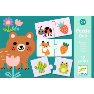 Puzzle Duo - Couleurs (12x2 pcs) - Casse-têtes by Djeco