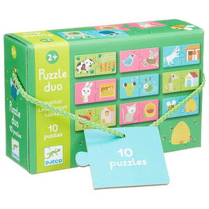 Puzzle Duo - Habitat (10 x 2 pcs) - Casse-têtes by Djeco