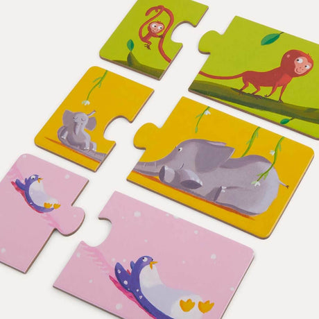 Puzzle duo - Mamans et bébés animaux - Casse-têtes by Djeco