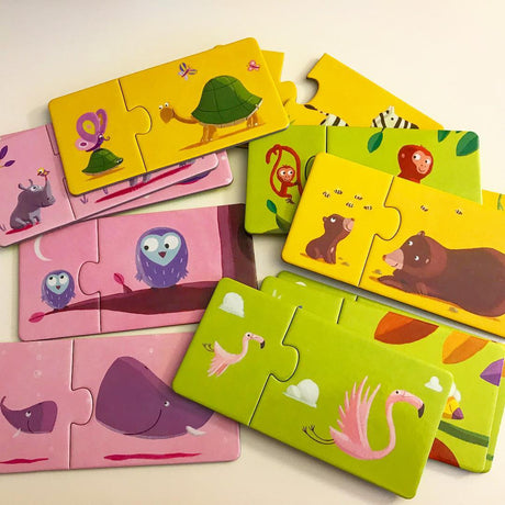 Puzzle duo - Mamans et bébés animaux - Casse-têtes by Djeco