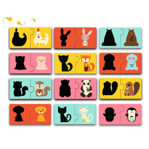 Puzzle duo - Ombres (12 x 2 pcs) - Casse-têtes by Djeco