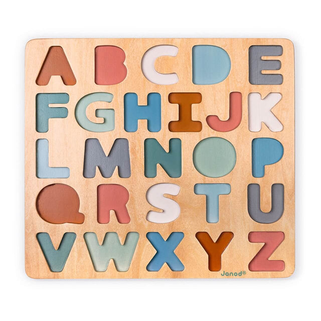 Puzzle en bois Alphabet + tableau ardoise - Casse-têtes by Janod