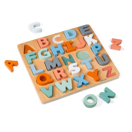 Puzzle en bois Alphabet + tableau ardoise - Casse-têtes by Janod