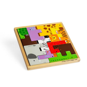 Puzzle en bois Lock-a-Block Safari-Casse-têtes-BigJigs-Comme des Pirates