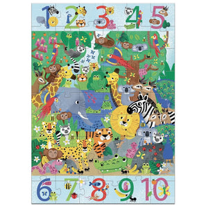 Puzzle géant - 1 à 10 Jungle (54 pcs) - Casse-têtes by Djeco