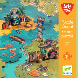 Puzzle géant champ de bataille Arty Toys (30 pcs) - Casse-têtes by Djeco