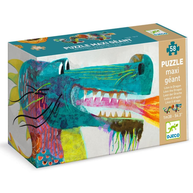Puzzle géant Léon le dragon (58 pcs) - Casse-têtes by Djeco