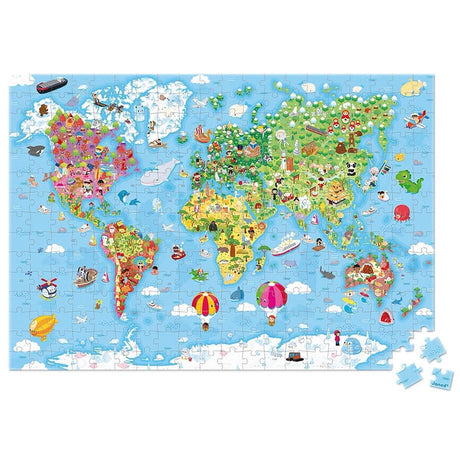 Puzzle géant - Carte du monde (300 pcs) - Casse-têtes by Janod