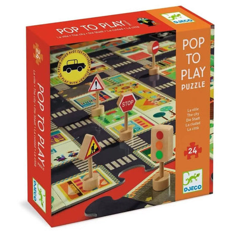 Puzzle géant Pop to Play - Ville (24 pcs) - Casse-têtes by Djeco