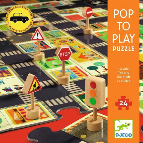 Puzzle géant Pop to Play - Ville (24 pcs) - Casse-têtes by Djeco
