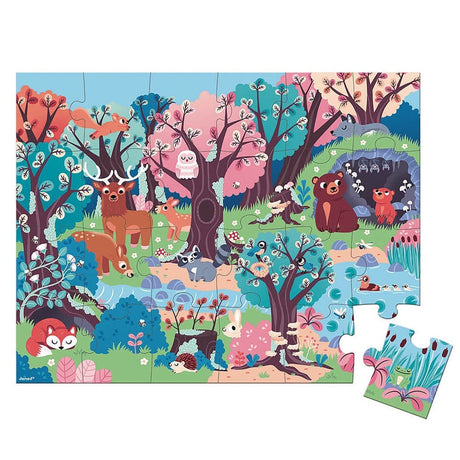 Puzzle lampe magique - Forêt (24 pcs) - Casse-têtes by Janod