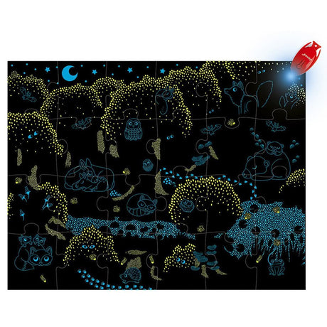 Puzzle lampe magique - Forêt (24 pcs) - Casse-têtes by Janod