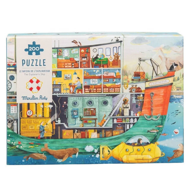 Puzzle Le bateau de l'explorateur (200 pcs) - Casse-têtes by Moulin Roty