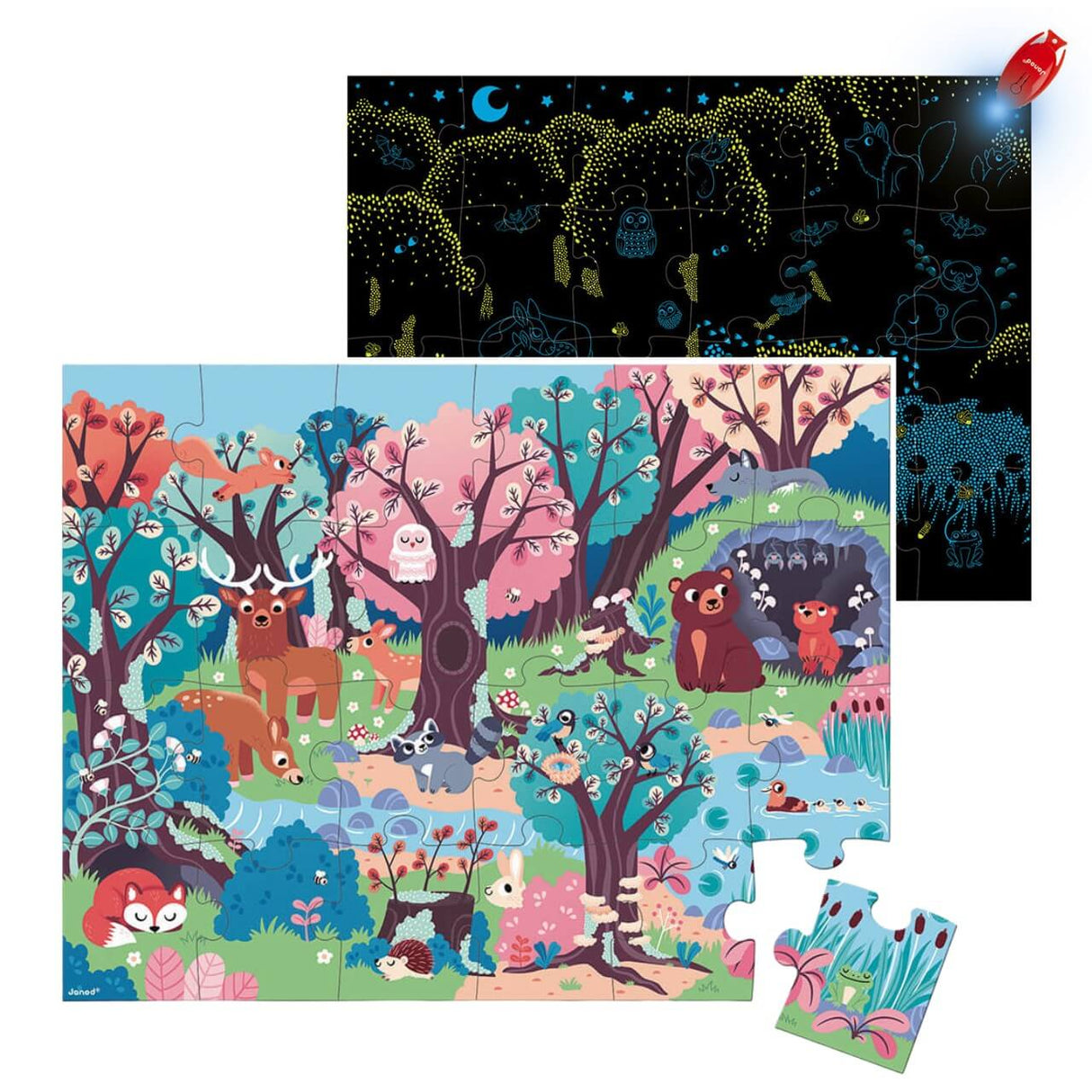 Puzzle magique - Forêt (24 pcs)-Casse-têtes-Janod-Comme des Pirates