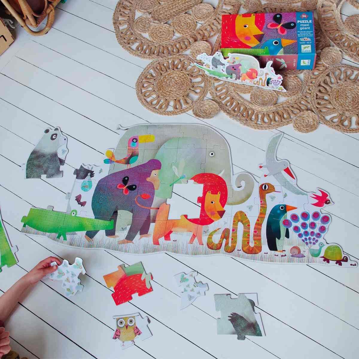 Maxi giant puzzle - Animal parade (36 pcs) – Comme des Pirates