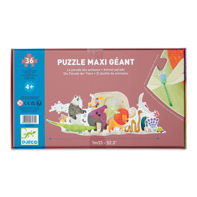 Puzzle Maxi géant - Parade des animaux (36 pcs)-Casse-têtes-Djeco-Comme des Pirates