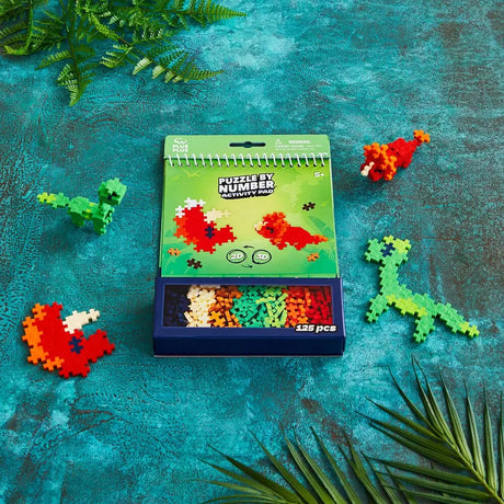 Puzzle par numéro - Bloc d'activités Dinosaures - Jeux d'assemblage by Plus-Plus