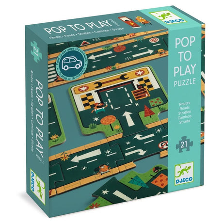 Puzzle Pop to Play - Routes (21 pcs) - Casse-têtes by Djeco