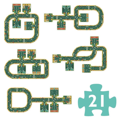 Puzzle Pop to Play - Routes (21 pcs) - Casse-têtes by Djeco