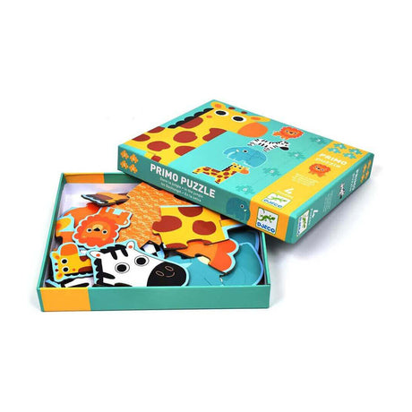 Puzzle Primo - Dans la jungle (3 à 6 pcs)-Casse-têtes-Djeco-Comme des Pirates