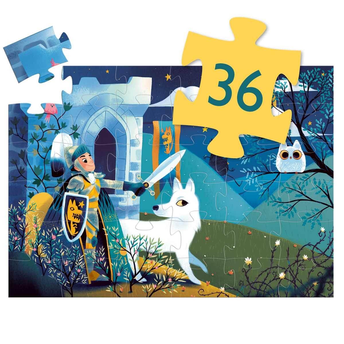 Puzzle silhouette - Chevalier de la pleine lune (36 pcs)-Casse-têtes-Djeco-Comme des Pirates