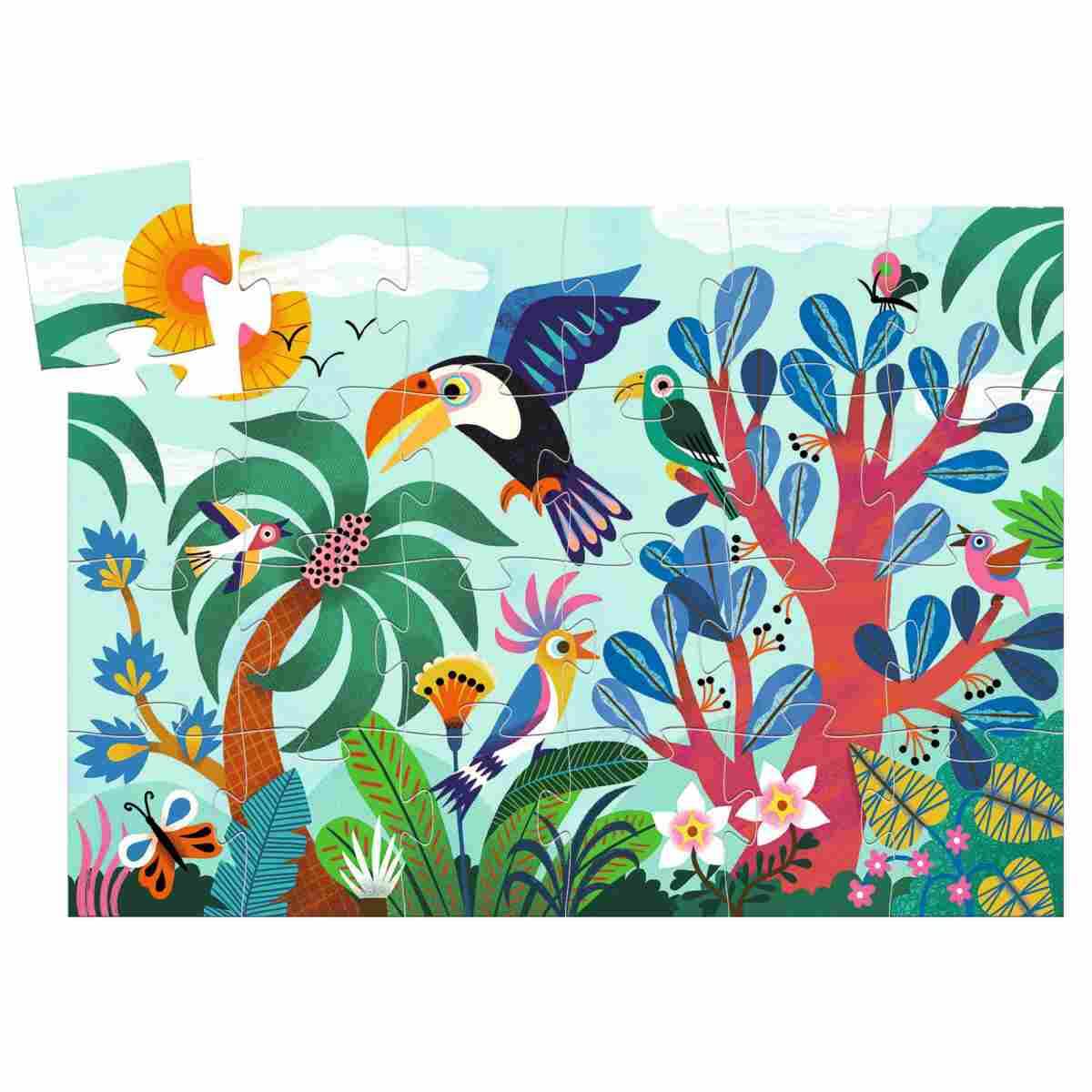 Puzzle silhouette - Coco le toucan (24 pcs)-Casse-têtes-Djeco-Comme des Pirates