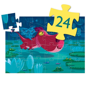 Puzzle silhouette - Edmond le dragon (24 pcs)-Casse-têtes-Djeco-Comme des Pirates