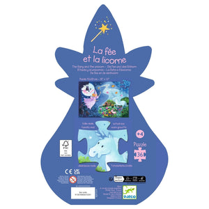 Puzzle silhouette - Fée et la licorne (36 pcs) - Casse-têtes by Djeco