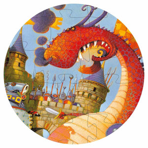 Puzzle silhouette - Vaillant et les dragons (54 pcs)-Casse-têtes-Djeco-Comme des Pirates