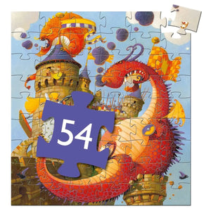 Puzzle silhouette - Vaillant et les dragons (54 pcs)-Casse-têtes-Djeco-Comme des Pirates