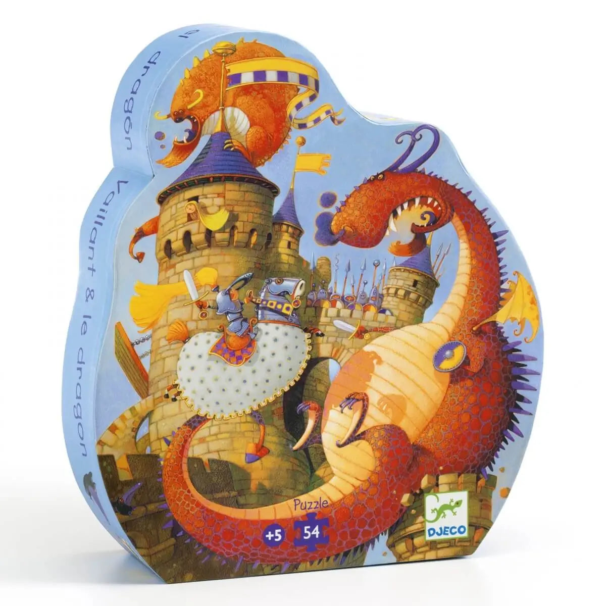 Puzzle silhouette - Vaillant et les dragons (54 pcs)-Casse-têtes-Djeco-Comme des Pirates