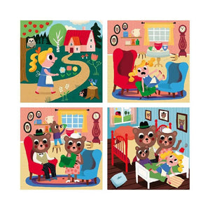 Puzzles en bois Boucle d'Or (4 x 9 pcs) - Casse-têtes by Vilac