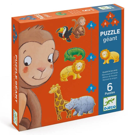 Puzzles géants - Ouistiti et ses amis (4 à 9 pcs) - Casse-têtes by Djeco