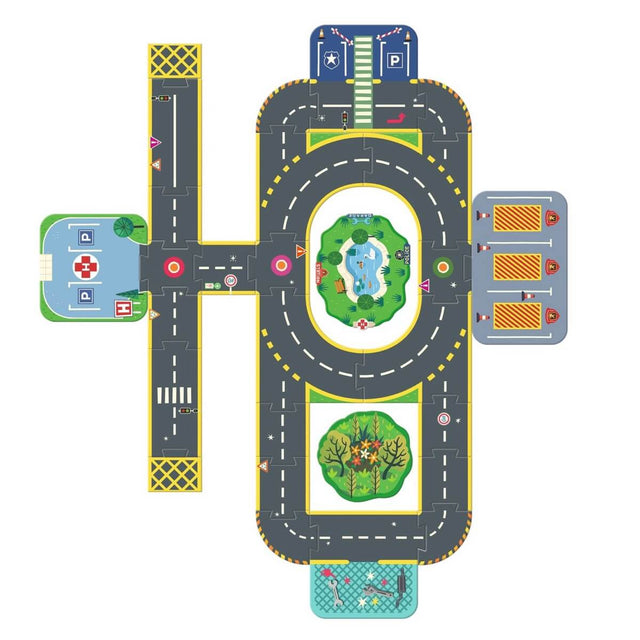 Puzzle'Up géant - Ville Crazy Motors (33 pcs) - Casse-têtes by Djeco