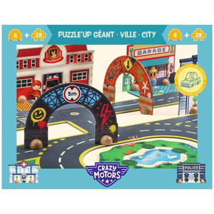 Puzzle'Up géant - Ville Crazy Motors (33 pcs) - Casse-têtes by Djeco